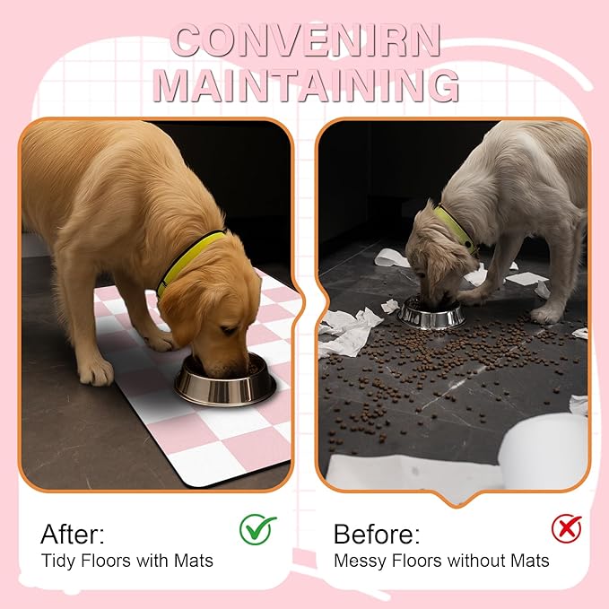 Cat Food Mat - 12"x 20" Cat Dog Mats - Image 3