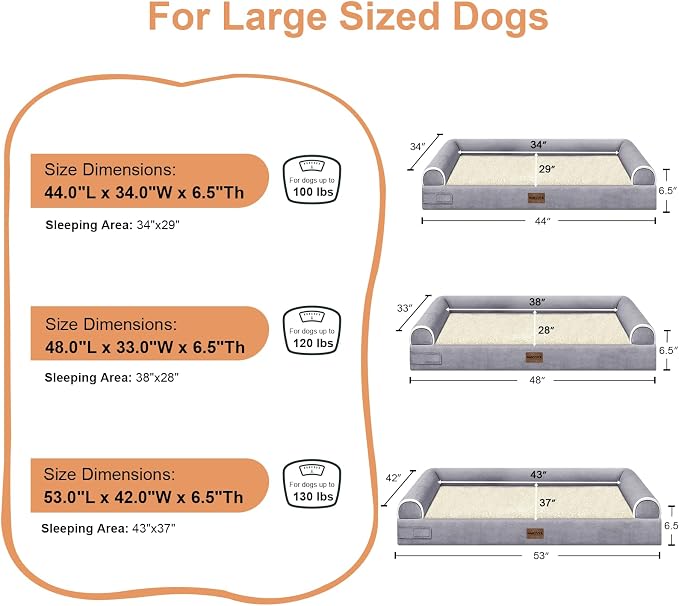 Large Dog Bed Orthopedic Washable: Beds Bolster XXL Bed Big XLarge Dogs Egg - Image 6