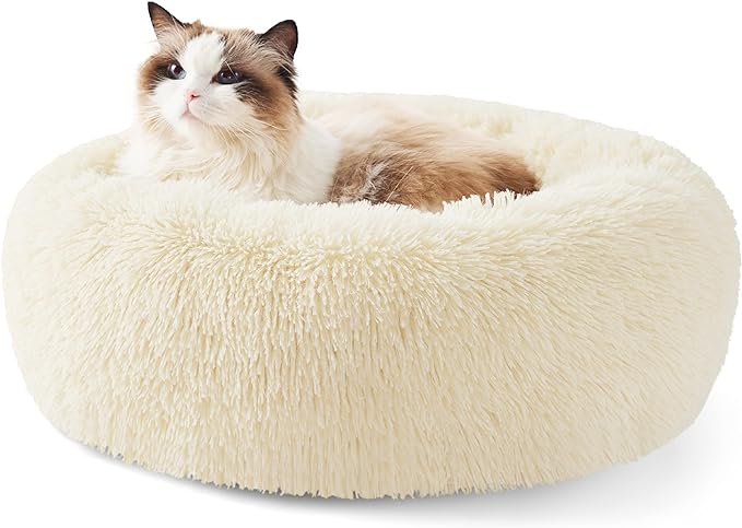 Bedsure Calming Cat Beds for Indoor Cats by BEDSURE