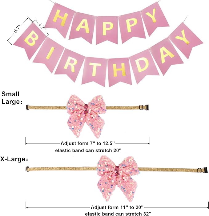 ADOGGYGO Dog Birthday Hat Bandana Girl - Image 4