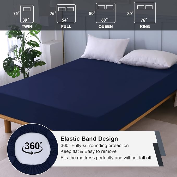 Waterproof Mattress Protector King, Fitted Sheet Style Breathable Mattress Cover - Image 5
