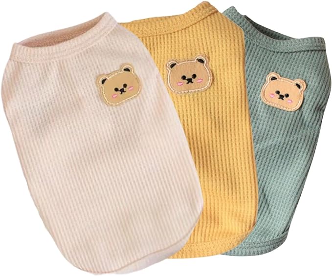 Cotton Dog Shirt Summer Lightweight Pet T-Shirts Soft Breathable Stretchy Cats by BIECWIAY