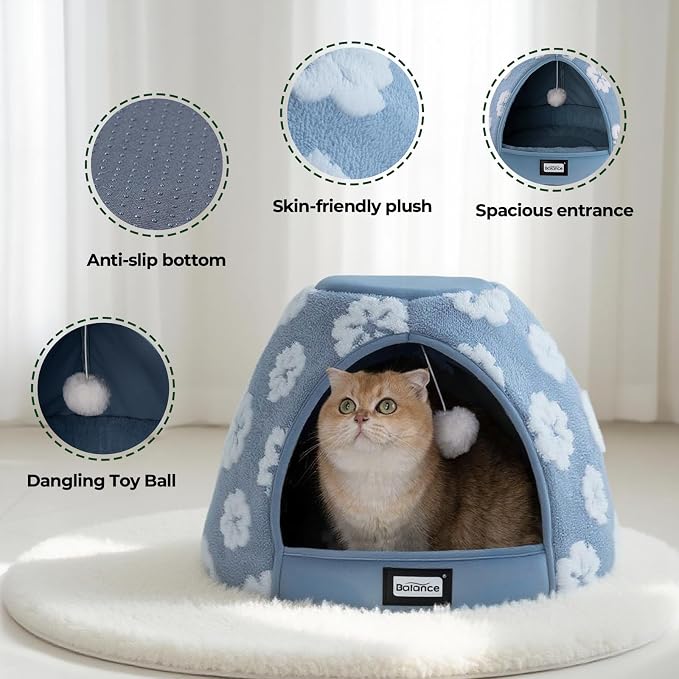 BALANCE Cat Beds for Indoor Cats, 2-in-1 Cat Bed Cave - Image 4