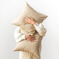 Oversized Neutral Decorative Leather Pillow Cover Pack of 2, by GEGELICA