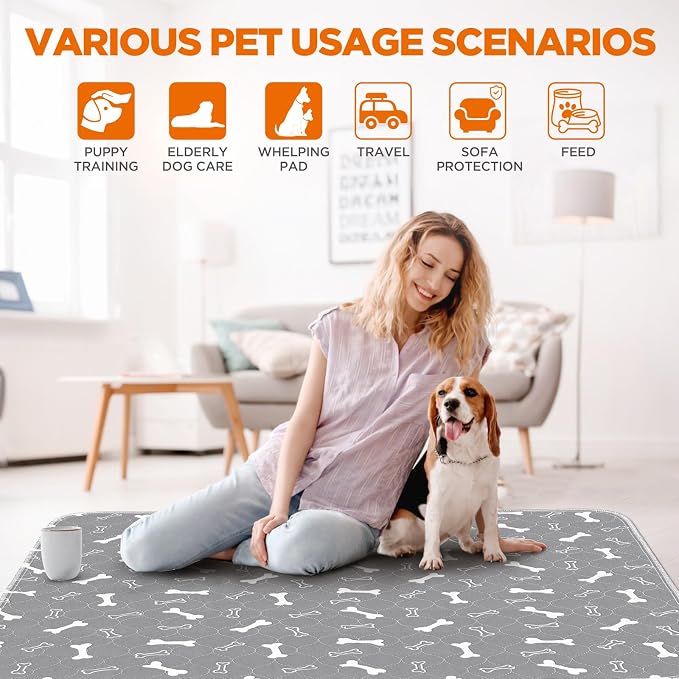 Washable Pee Pads for Dogs, Extra Large 2 Pack 36”x72” Dog Pee Pads Washable - Image 3