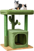 SYANDLVY 27" Cactus Cat Tree for Indoor Cats, Modern Kitten Condo by SYANDLVY