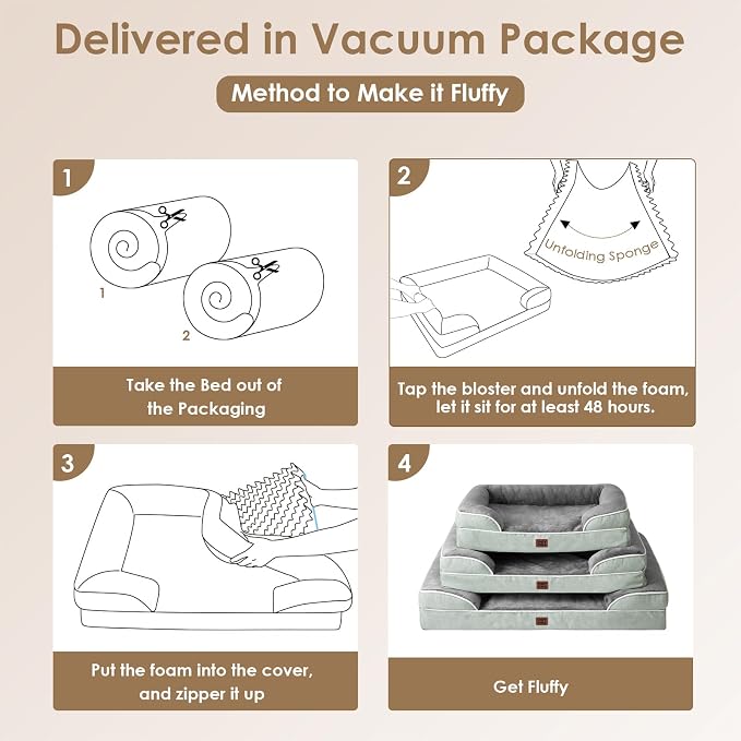 EHEYCIGA Orthopedic Dog Beds for Extra Large Dogs, Waterproof Memory Foam XXL - Image 7