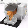 XL Premium Stainless Steel Enclosed Cat Litter Box by CEDBORR