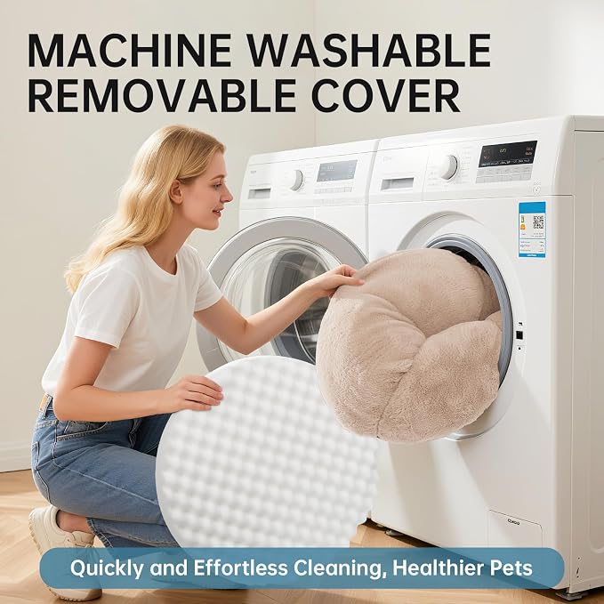 OhGeni 31 inches Calming Donut Orthopedic Dog & Cat Bed - Image 8