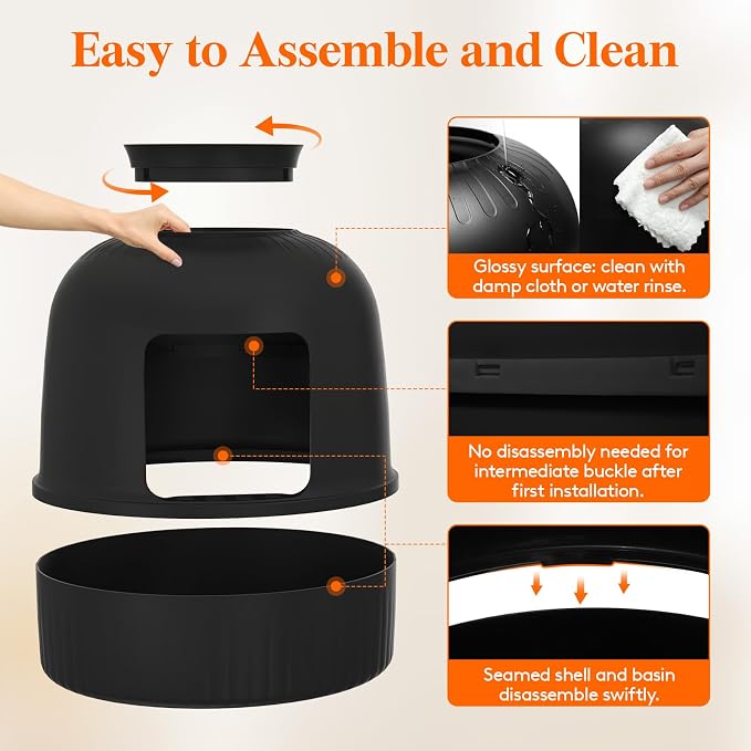 Lifewit Cat Litter Box, Hidden Enclosure Litter Tray - Image 5