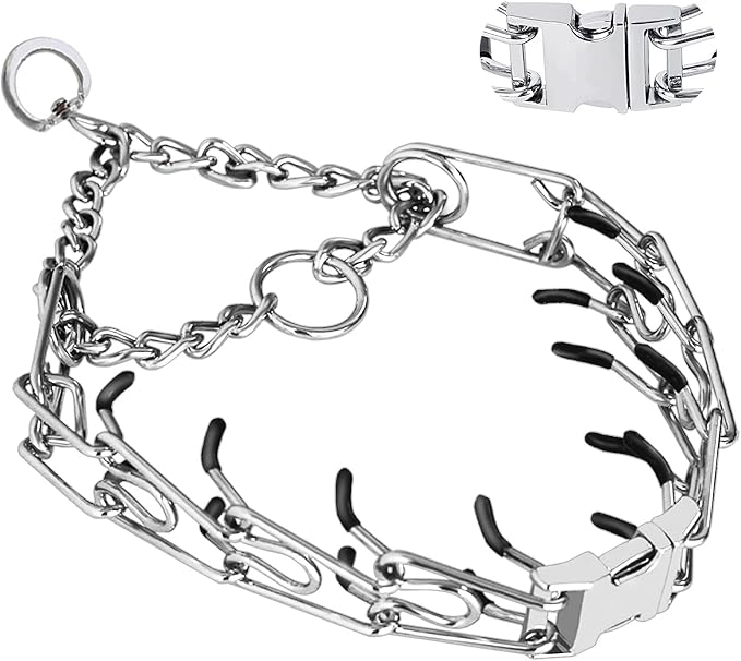 Prong Collar for Dogs, Adjustable Size Dog Training Collar Dog Pinch Collar by Safiman