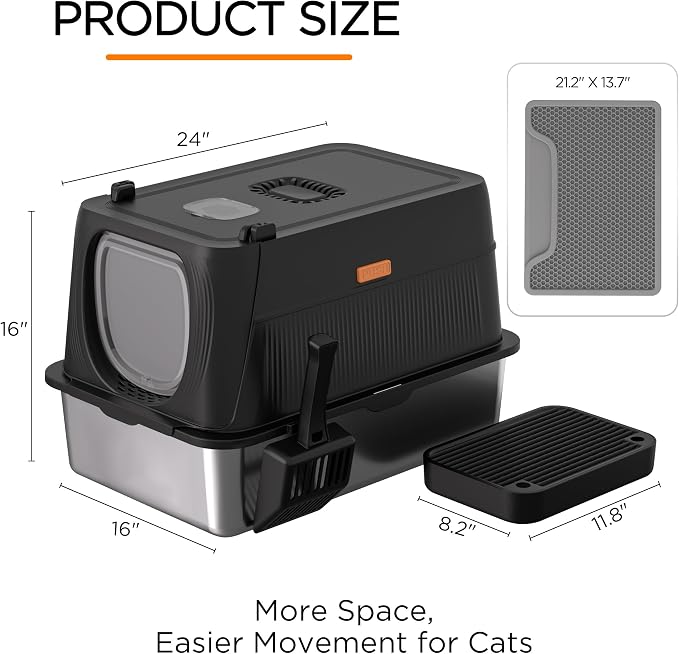 Anywish Stainless Steel Cat Litter Box - Image 8