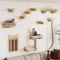 BYBYME Cat Climbing Wall Set Made of Natural Wood, Kitten Platform, 100CM Sisal by BYBYME