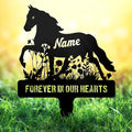 Personalized Horse Grave Marker Custom Memorial Stake, Metal Graveside Sign by NIWAHO