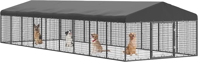 354" x 118" Large Outdoor Dog Enclosure, Heavy Duty Dog Cage by Petony