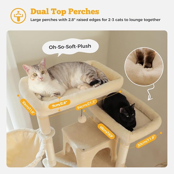81" Heavy Duty Cat Tree for Large Cats up to 20lbs - Image 4