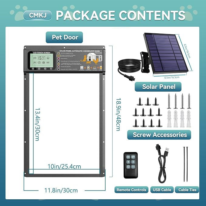 Large Size Automatic Dog Door Cat Door Solar - Image 6