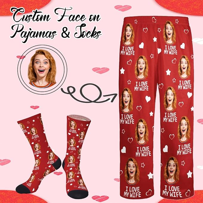 Custom Pajamas Pants with Photo - Image 2