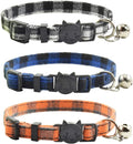 Breakaway cat Collars with Bell, Durable & Safe Cute Kitten Collars Safety by XPangle