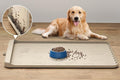 Dog Food and Water Mat 28x20 Inch Sand Color by Carry360