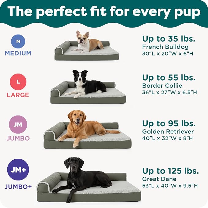 FurHaven Orthopedic Dog Bed for Large Dogs, L-Shaped Chaise Contour Mattress - Image 6