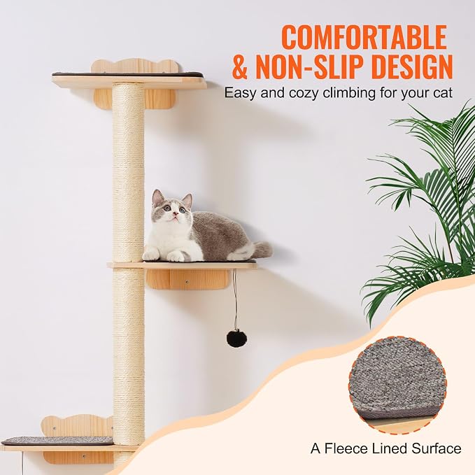 VEVOR 4 Tiers Cat Wall Furniture Set - Image 5