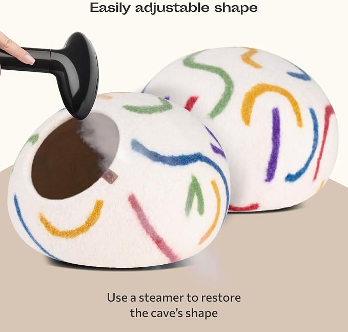 MEOWFIA Cat Cave – Premium Felt Cat Bed - Image 5