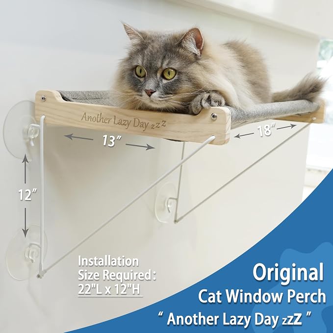 PETKARAY Cat Window Perch, Foldable Cat Hammock - Image 2
