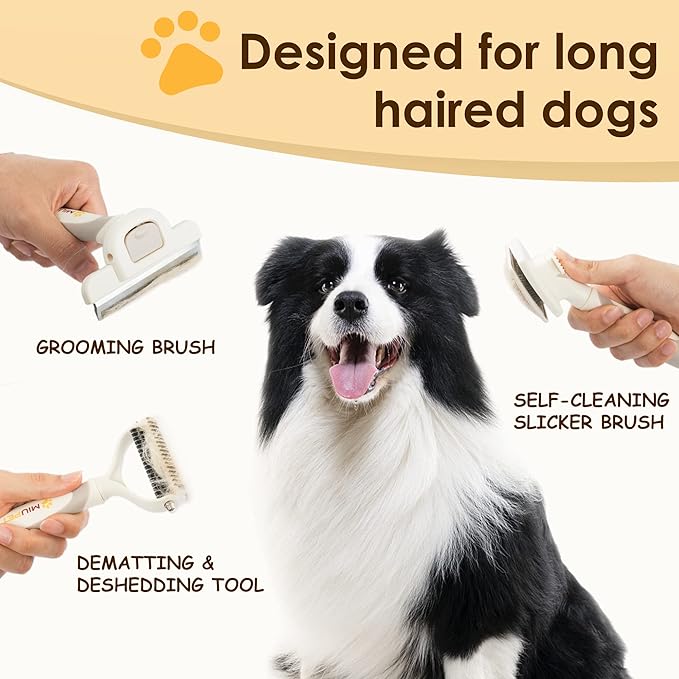 Professional Deshedding Dog Brush Grooming Kits, - Image 2