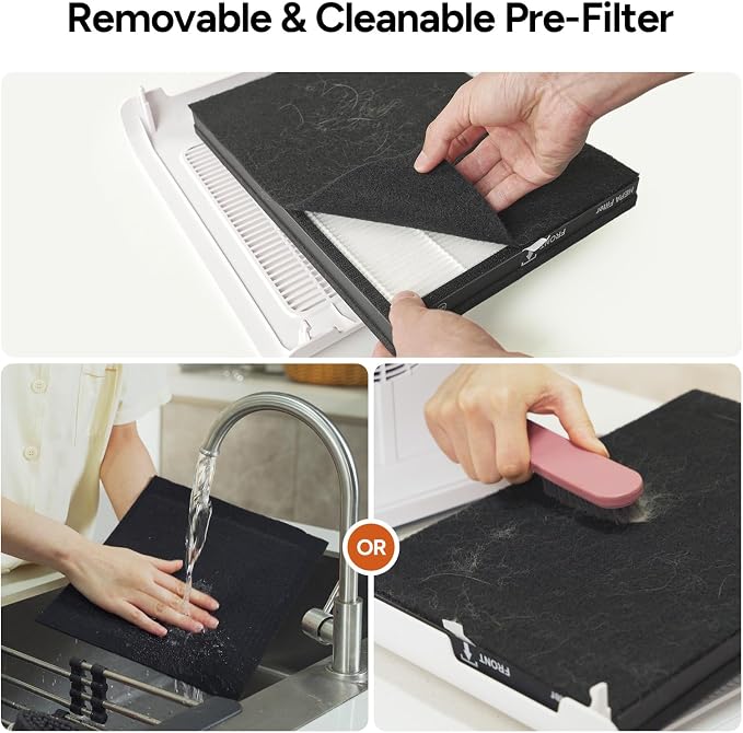 Dr.Prepare Filter Replacement for DAP01 Air Purifier, 2 Pack, 3-Stage HEPA - Image 3