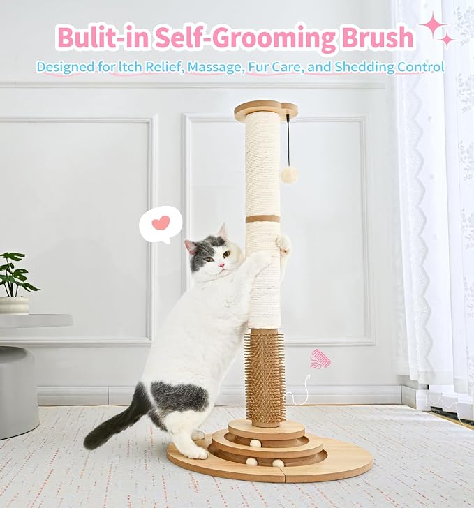 Made4Pets Cat Scratching Post Premium Sisal Cat Scratcher Kitten Toys - Image 4