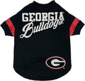 NCAA Georgia Bulldogs T-Shirt for Dogs & Cats, Small. Football/Basketball Dog by PETSFIRST
