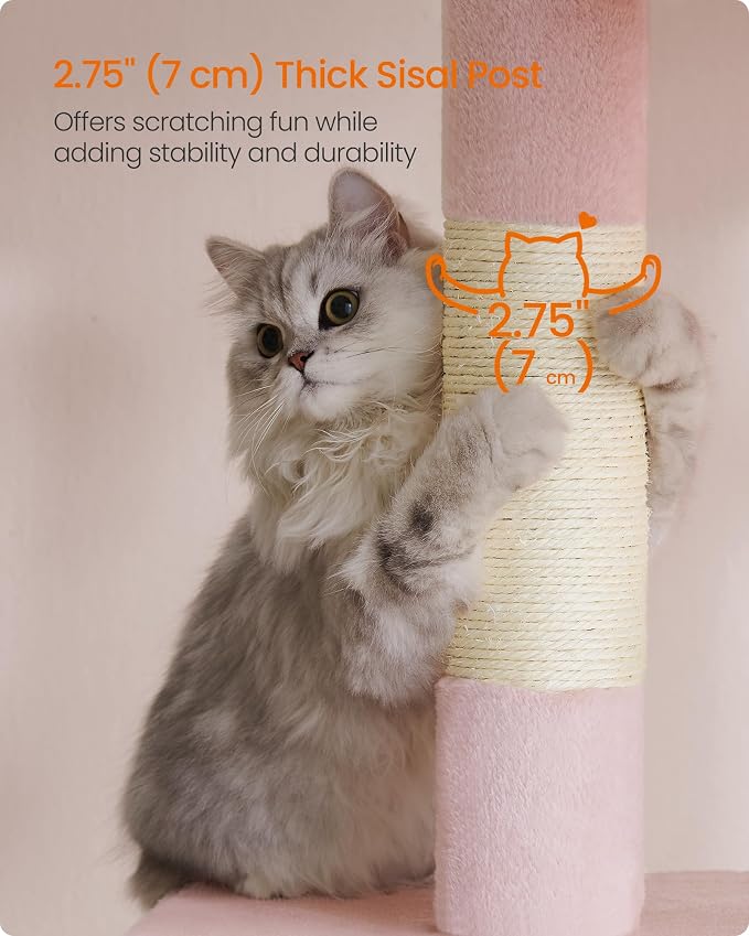 Feandrea Cat Tree, 33.1-Inch Cat Tower, Plush Condo - Image 5