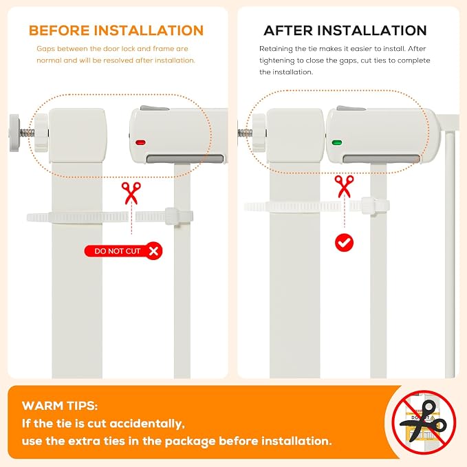 29.5-54.2" Magnetic Baby Gate for Stairs, Baby Safety Essentials, Auto Close - Image 2