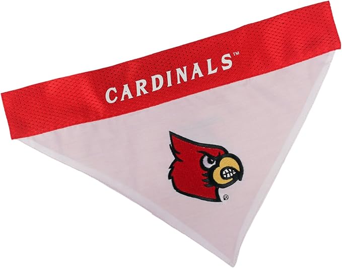 Pets First Collegiate Pet Accessories, Reversible Bandana, Louisville Cardinals by PETSFIRST