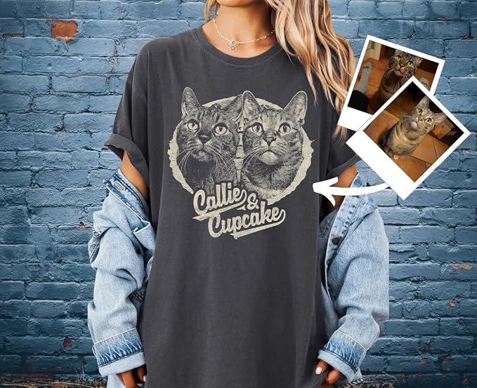 Personalized Dog Photo Shirt for Women and Men, Custom Dogs Face Shirt - Image 3