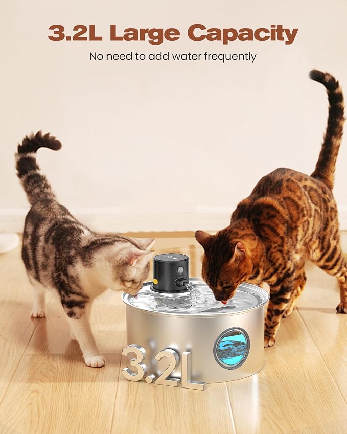Cat Water Fountain Battery Powered: Cordless Cat Fountain Wireless - Image 4