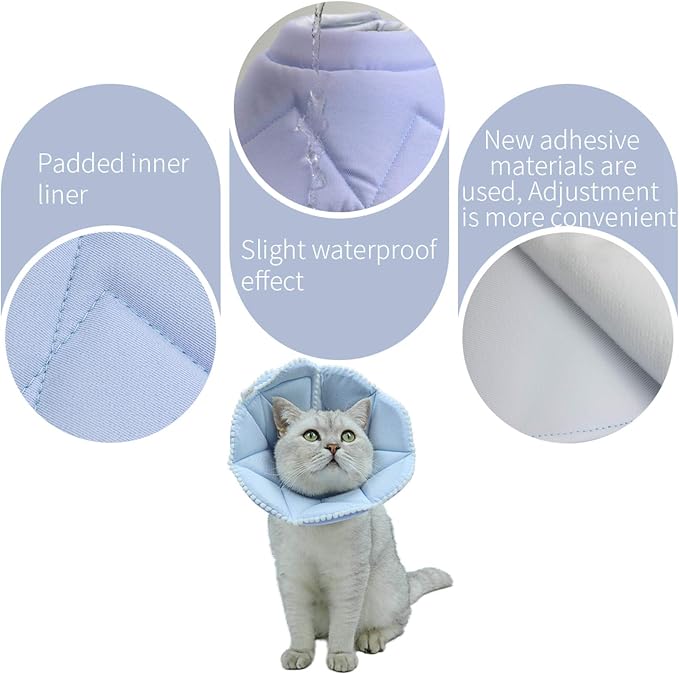 Soft Cat Recovery Collar, Adjustable Dog Cat Cone, Dog Protective Cone Collar - Image 4