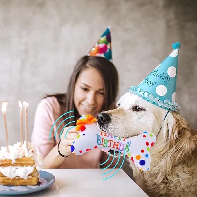 Puppy Chew Toys, Durable Fabric Indestructible Squeaky Dog Toy - Image 3
