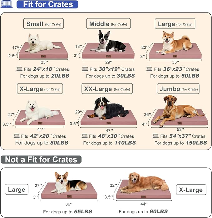Outdoor Dog Bed for Small Dogs, Waterproof Dog Crate Bed for Medium Dogs Cats - Image 2