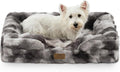 Orthopedic Dog Bed for Medium Small Size Dog, Soft and Warm Faux Fur Sofa for by COZYKISS