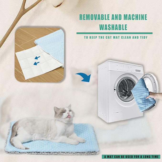 Two Uses'Cat Bed Mat, Self Warming&Cooling Cat Mat.12 * 20in.Hot/Cold Mat - Image 7