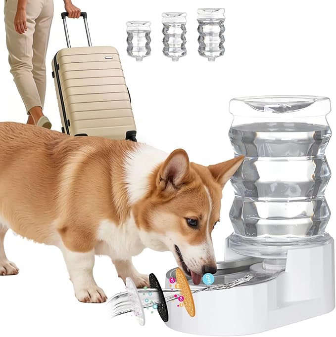 RIZZARI Automatic Gravity Pet Dispenser: 6.5L Large Capacity -No Power Needed by RIZZARI