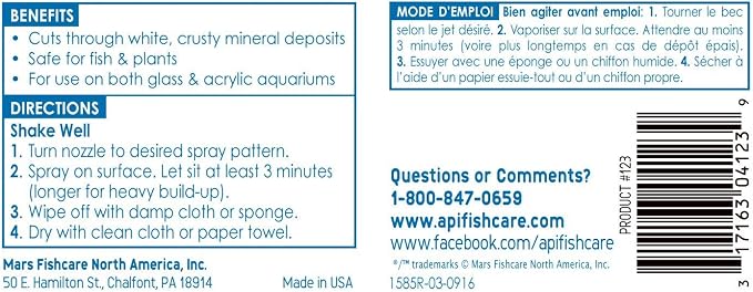 API SAFE & EASY Aquarium Cleaner Spray 8-Ounce Bottle - Image 3