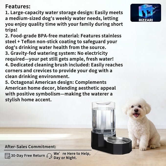 Sfozstra Large Dog Water Dispenser: 7L Automatic Gravity Water Feeder - Image 2