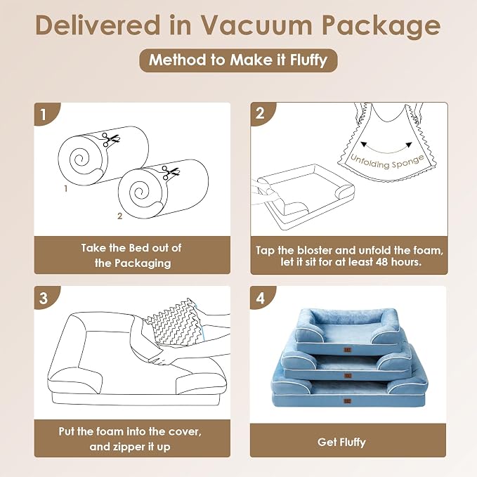 EHEYCIGA Orthopedic Dog Bed for Small Dogs, Waterproof Memory Foam Small Dog - Image 7