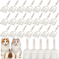 24 Pieces Litter Scoop Bulk for Cats Plastic Pet Kitty Litter Scooper Durable by Unknown