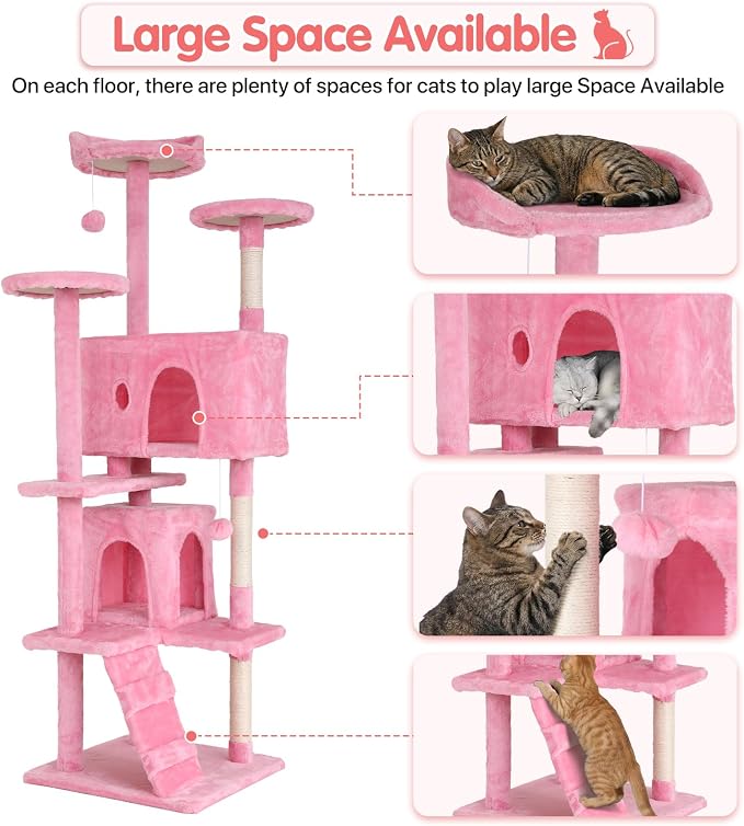 70in Cat Tree Cat Climbing Tower - Image 2