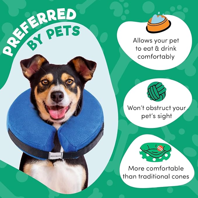BENCMATE Inflatable Dog Cone Collar Alternative, Soft Dog Cone - Image 2
