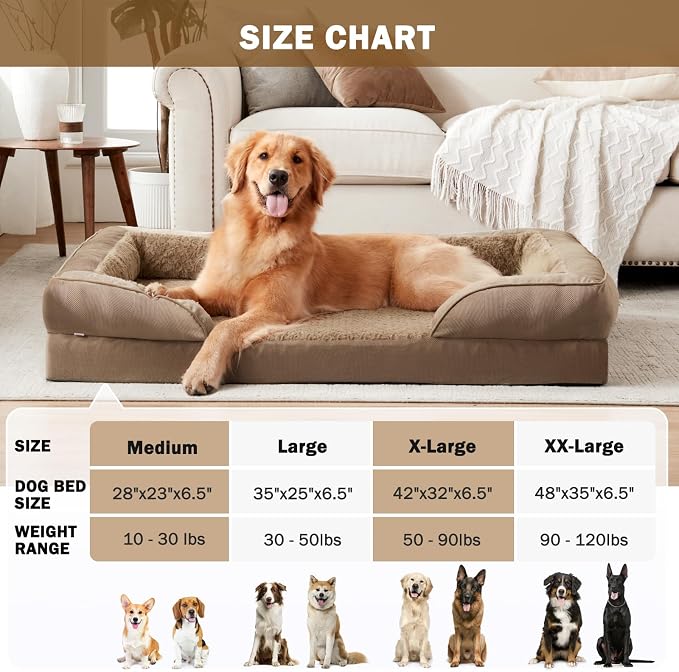 INVENHO Orthopedic Large Dog Bed, Washable Waterproof, Egg-Crate Foam Dog Couch - Image 7